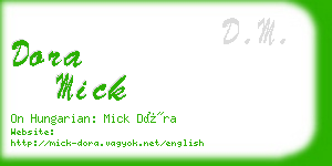 dora mick business card
